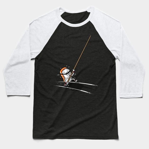 Run sushi Baseball T-Shirt by albertocubatas